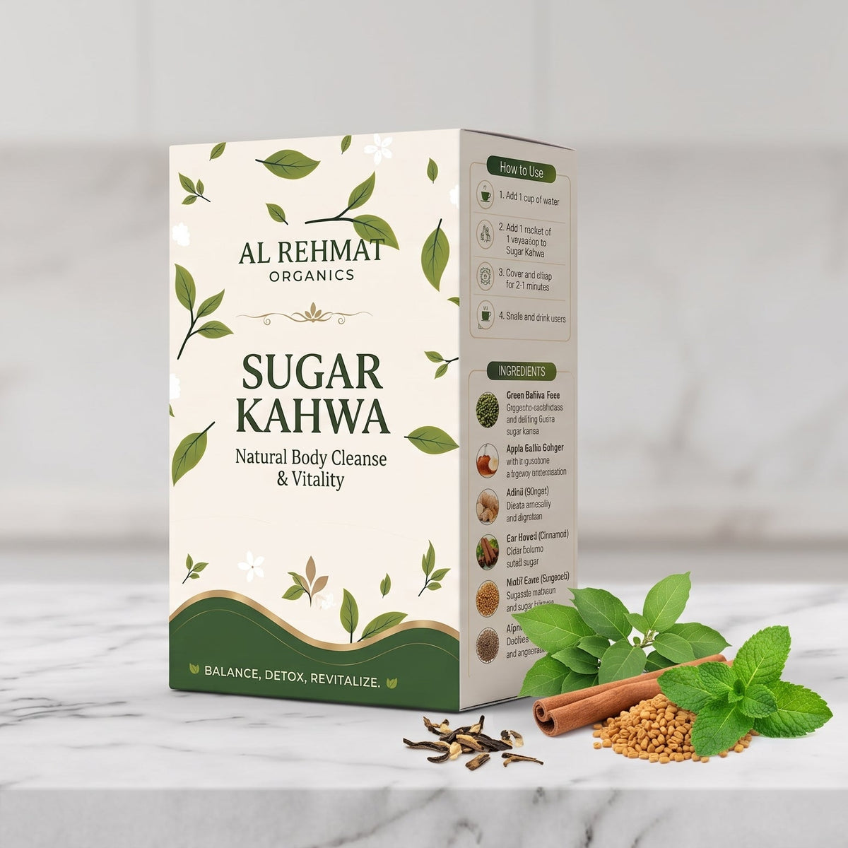 Natural Sugar Control Kahwa-Herbal Tea By Al Rehmat Organics